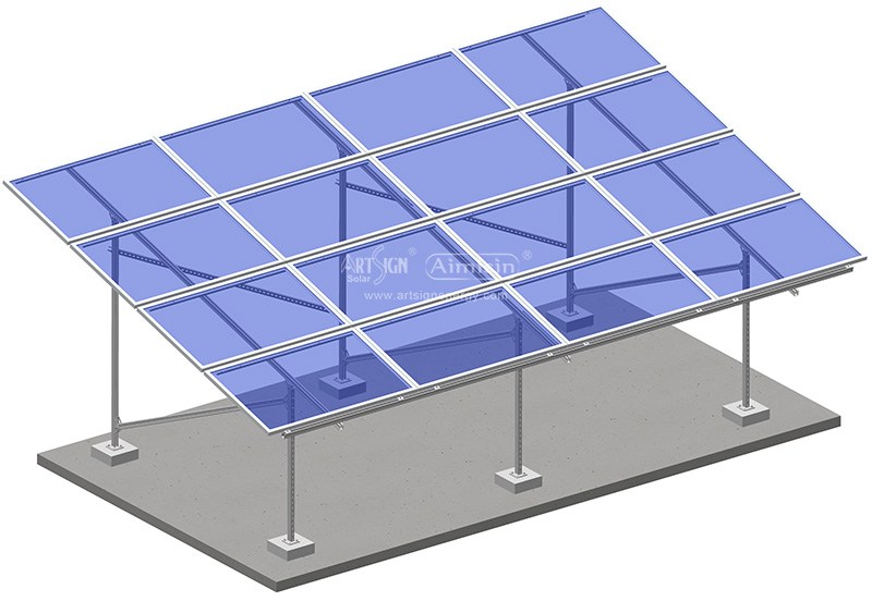 estructuras de montaje de paneles solares de tierra de acero para pv