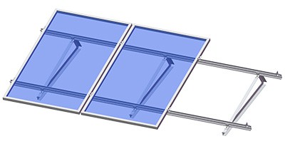 Sistema de montaje de techo plano de panel solar