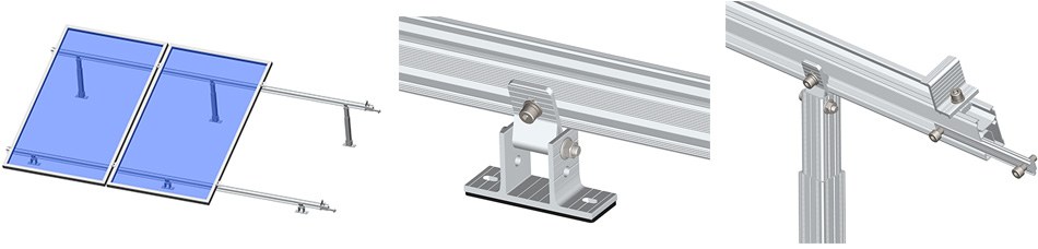 Sistema de montaje de techo plano de panel solar