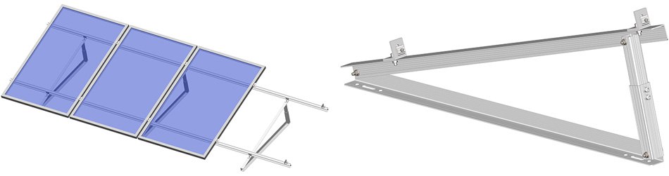 sistema de montaje solar de techo plano
