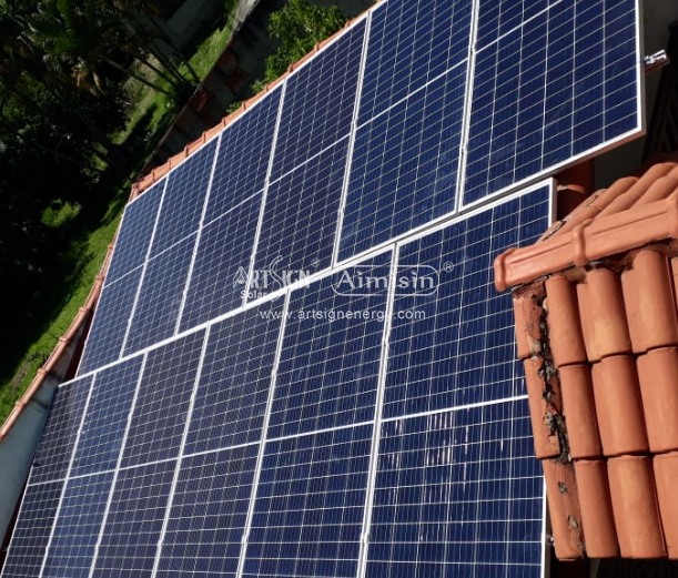 montaje de energía solar fotovoltaica