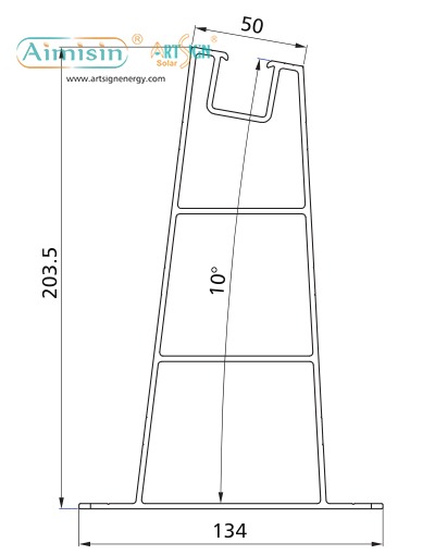 Dimensión de la pierna trasera