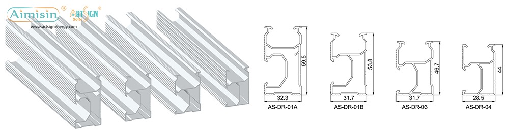 ART SIGN Soportes de montaje solar para techos de tejas inclinadas