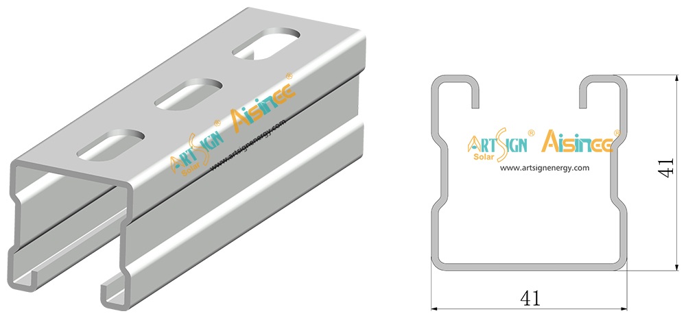 ART SIGN c channel galvanized steel AS-C41×41