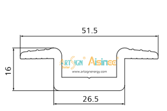 ART SIGN solar middle clamp AS-A-MC02