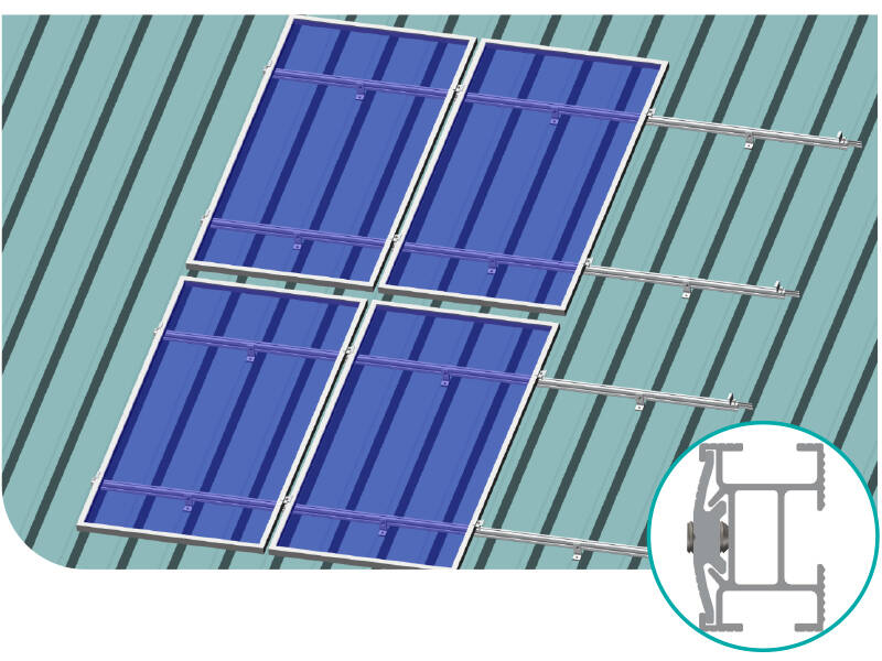 Panel Solar sistema de montaje para acamparon techo de metal 