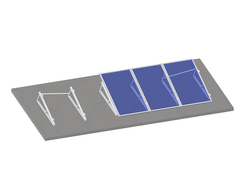 Plano de techo solar de monte - U haz triángulo kit 