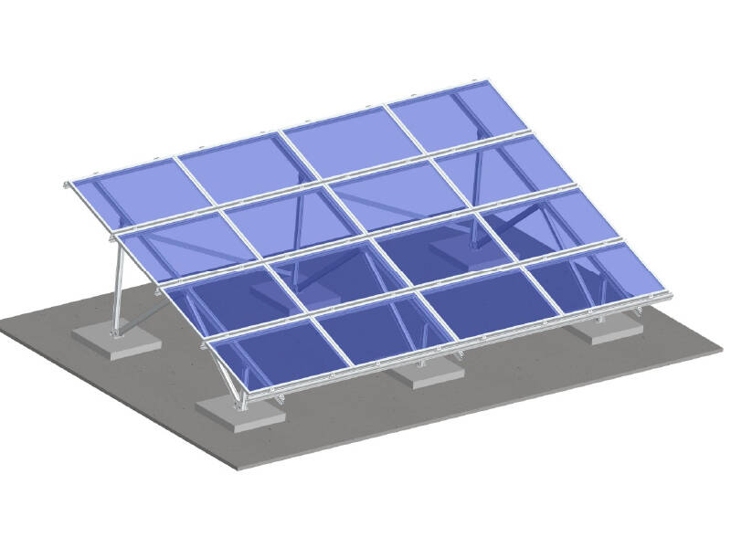 De aluminio de los paneles solares de tierra sistema de montaje - Rectángulo de la viga 