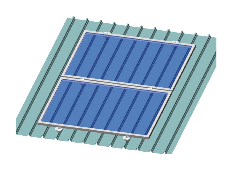 Railless solar montaje de estructura de techo de metal 