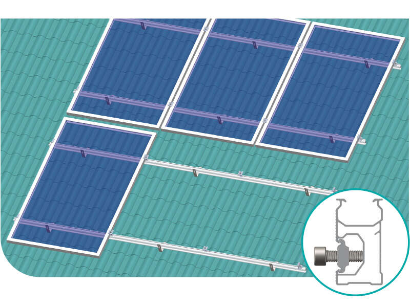 El panel Solar de soportes de techo para el azulejo 