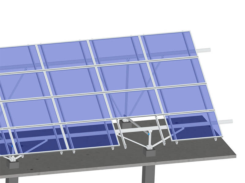 De aluminio soporte de suelo solar trasiego - W tipo Fijo 
