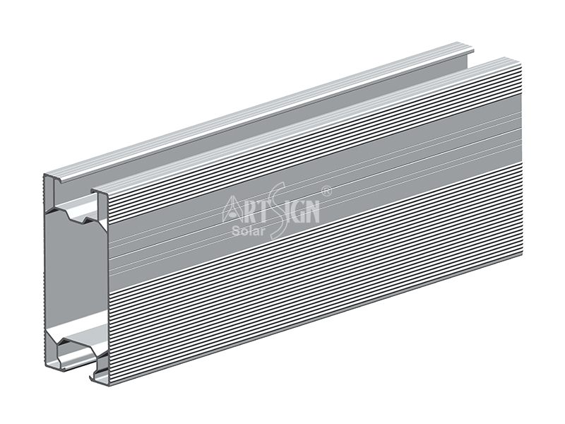 Perfil de riel de aluminio para paneles solares AS-R-20B #  