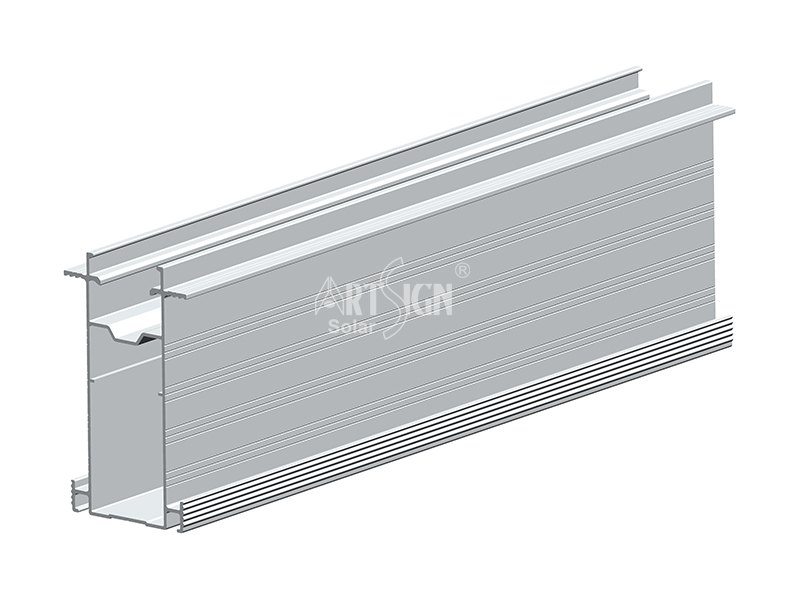 Barandilla de aluminio solar para soporte de montaje del sistema de paneles solares AS-TR85-01 