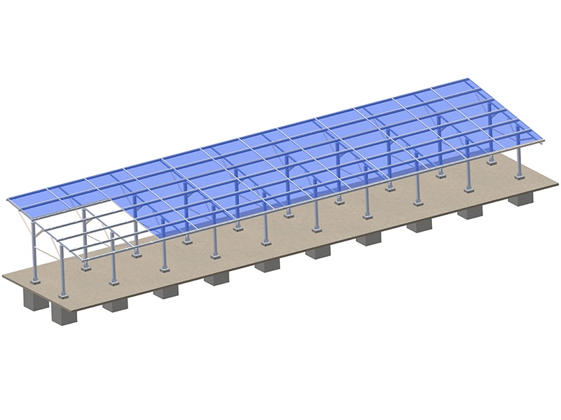 Estructuras de estacionamiento del equipo de la cochera del panel solar fotovoltaico comercial residencial de bricolaje - Solución de doble poste 