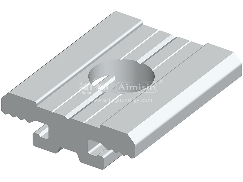 Estructura de tuercas de almohadilla de aluminio para soporte de montaje en suelo de panel solar fotovoltaico AS-AP-2 