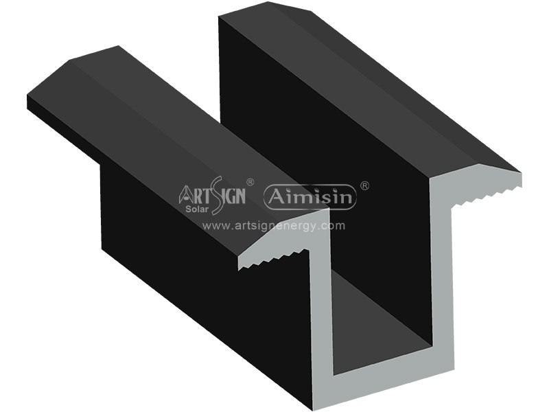 soportes de montaje de abrazadera media de panel solar de aluminio abrazadera media para módulos fotovoltaicos montados en techo
 