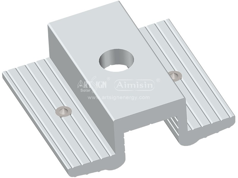 Abrazadera intermedia de montaje solar de aluminio AS-MC-G 