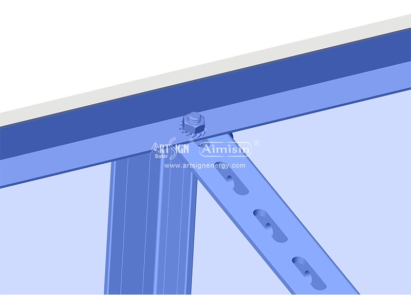 TECHO PLANO - Soporte de montaje solar de inclinación ajustable con patas de inclinación plegables 