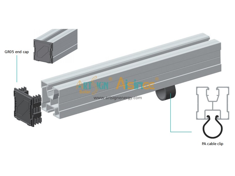 Carril G de aluminio para montaje en techo de panel solar 05#