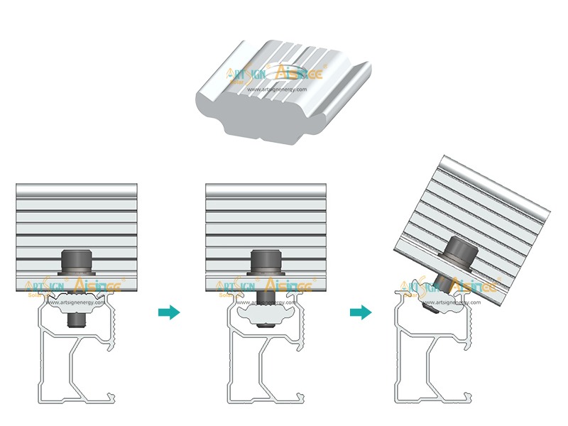 Rieles de montaje para paneles solares Riel D 03#
