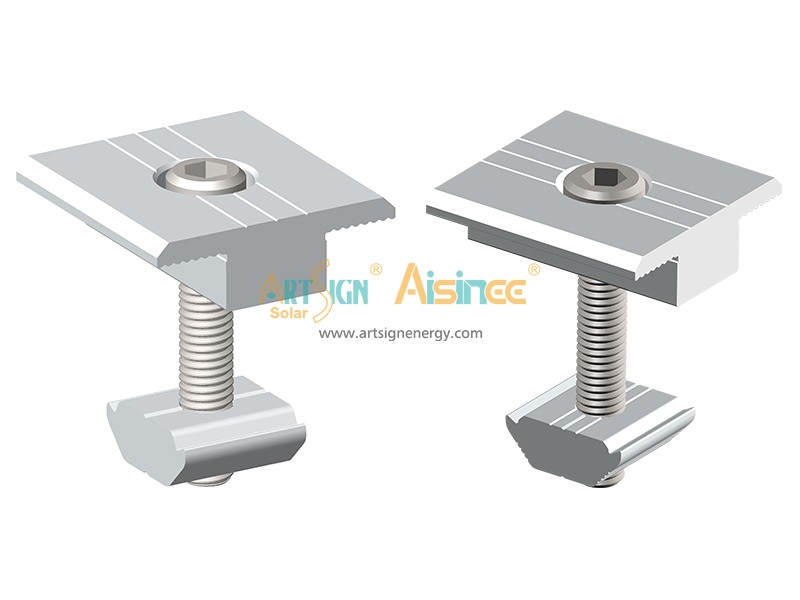 Abrazadera central de aluminio duradera de fábrica para sistema de montaje de soportes fotovoltaicos | Art Sign