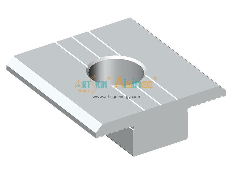 Abrazadera central de aluminio duradera de fábrica para sistema de montaje de soportes fotovoltaicos | Art Sign