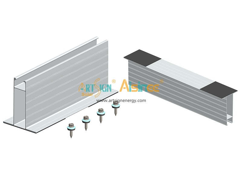Mini carril de aluminio económico del techo del metal del panel solar de la fabricación al por mayor