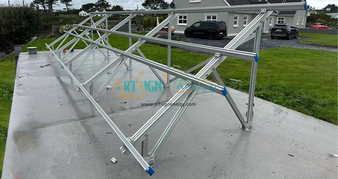 Proyecto de sistema de montaje en suelo de aluminio en Irlanda