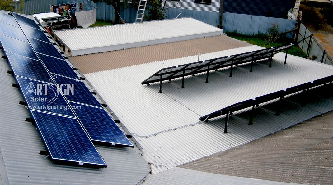 Sistema de montaje solar de techo inclinado