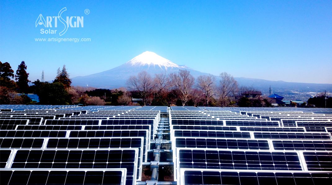 acero solar Agricultura / Granja Sistema de montaje en tierra en Japón