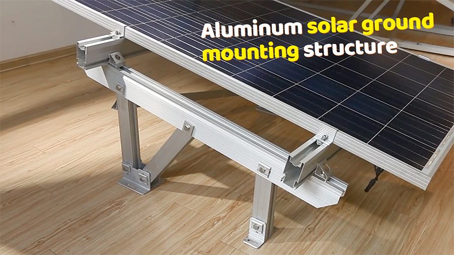 Soporte de montaje solar de aluminio anodizado fácil instalación del superventas para tierra