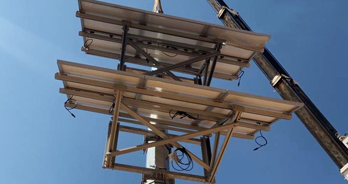 Estructura fotovoltaica solar de poste CCTV de carretera