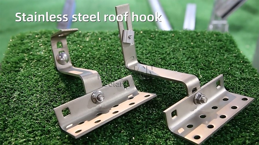 Sistema de montaje de ganchos para techo solar