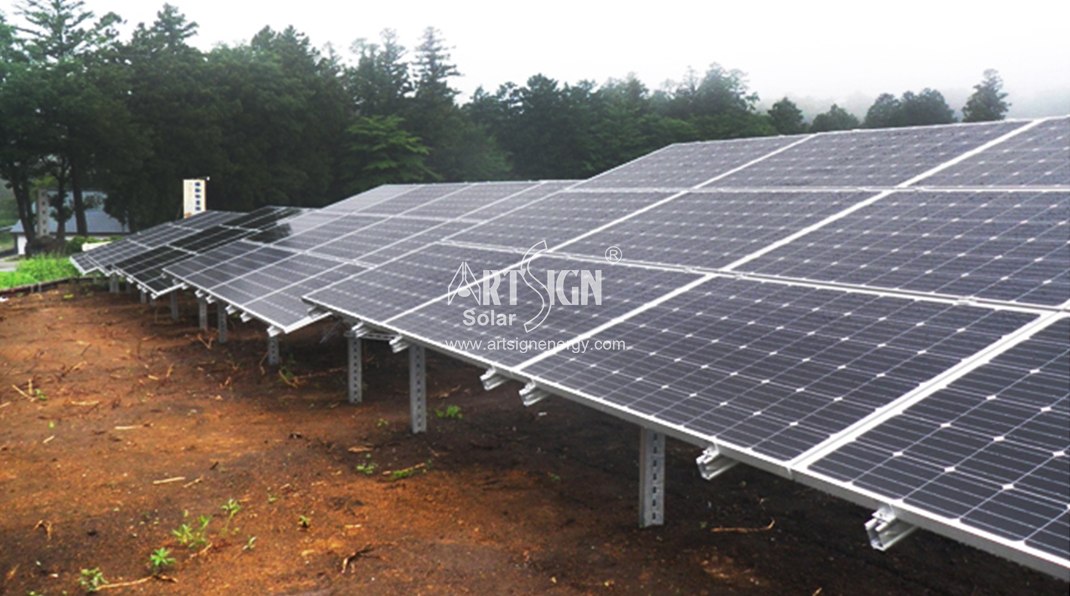 Soporte de montaje solar de acero de Jinwan Central eléctrica en Japón